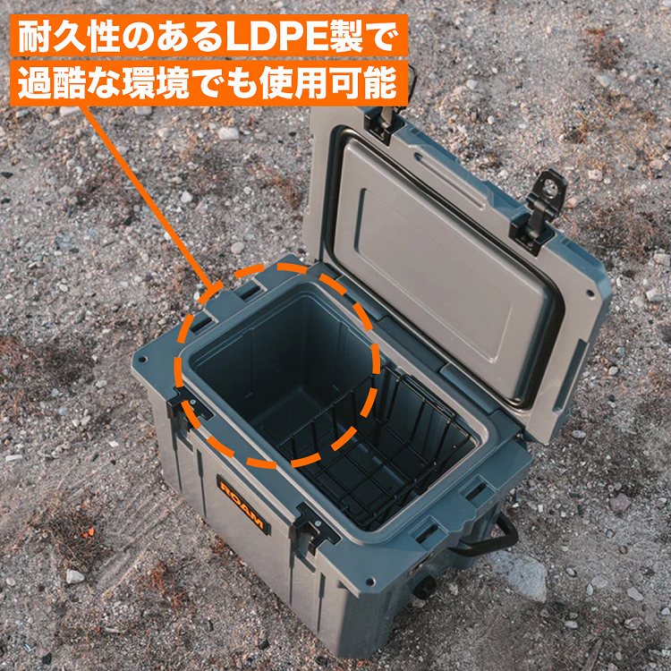 ROAM COOLER 50QT SLATE ファッション ロームアドベンチャー クーラー